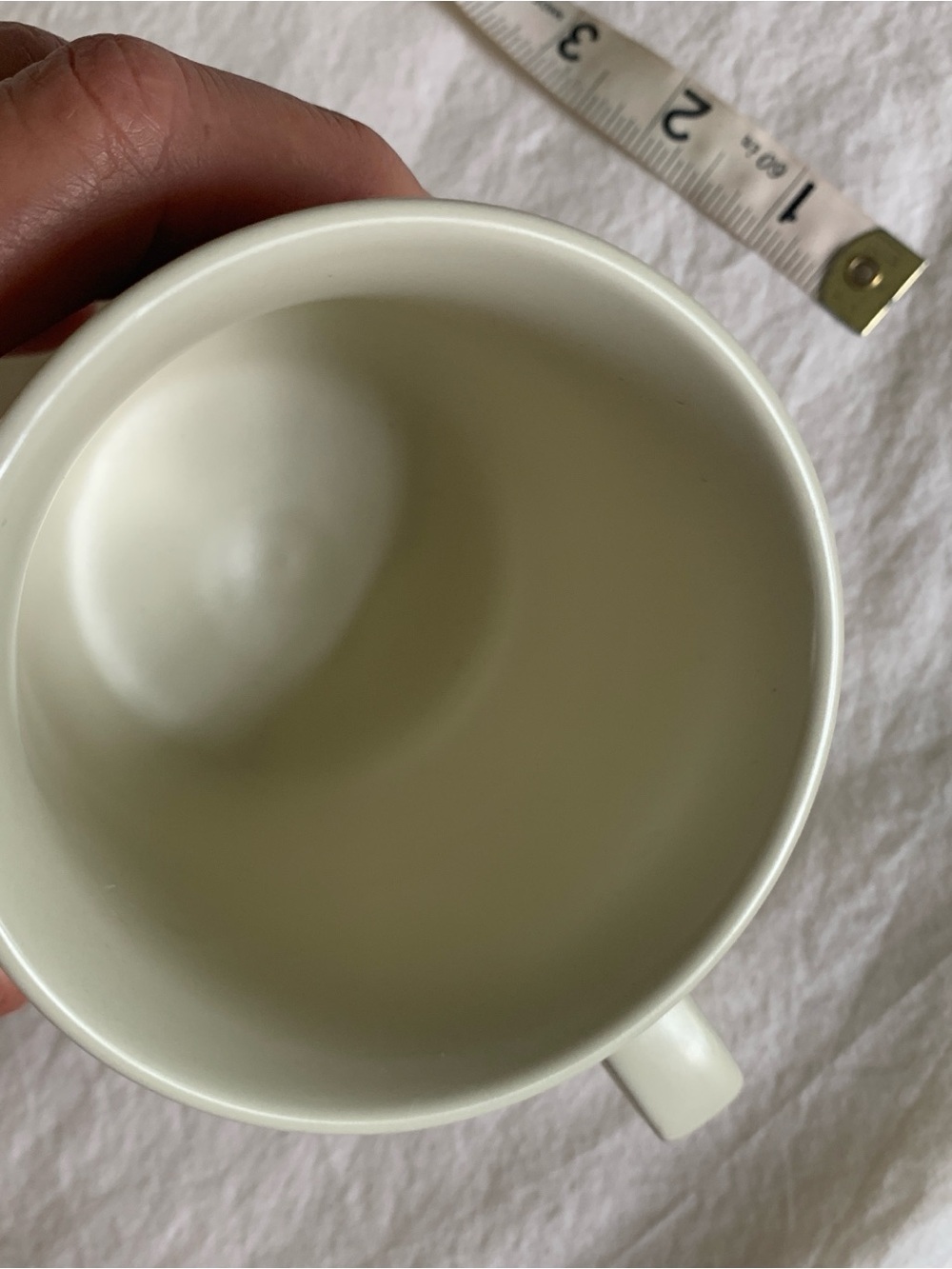 White Ceramic Cat Mug with Brown Illustration - Picture 5 of 5